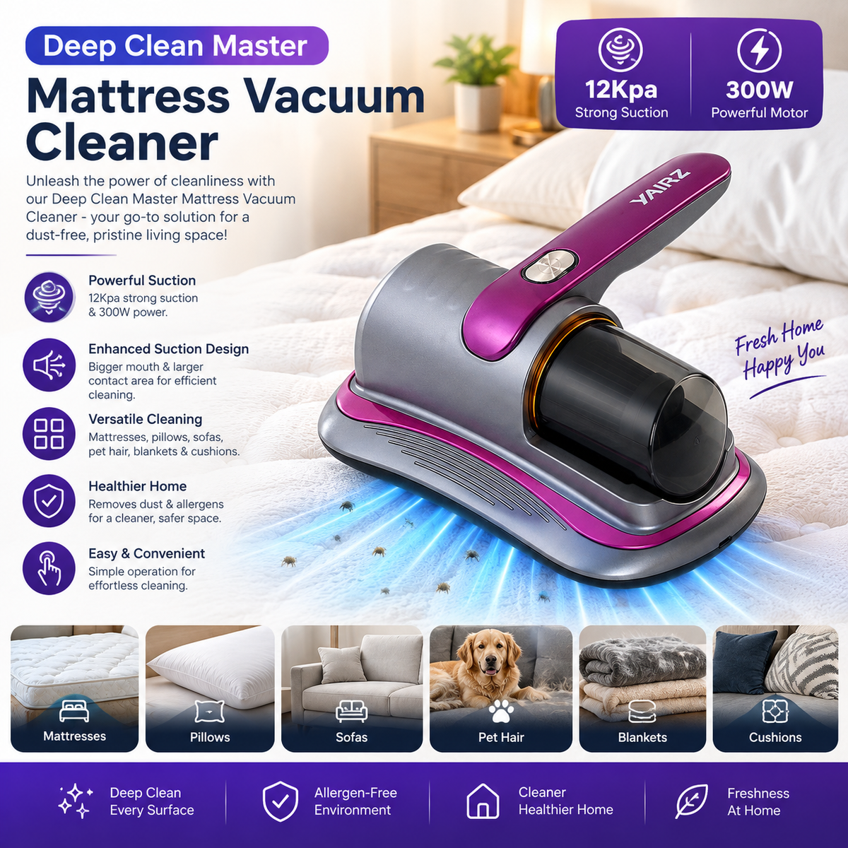 Cordless Vacuum Cleaner Mite Removal