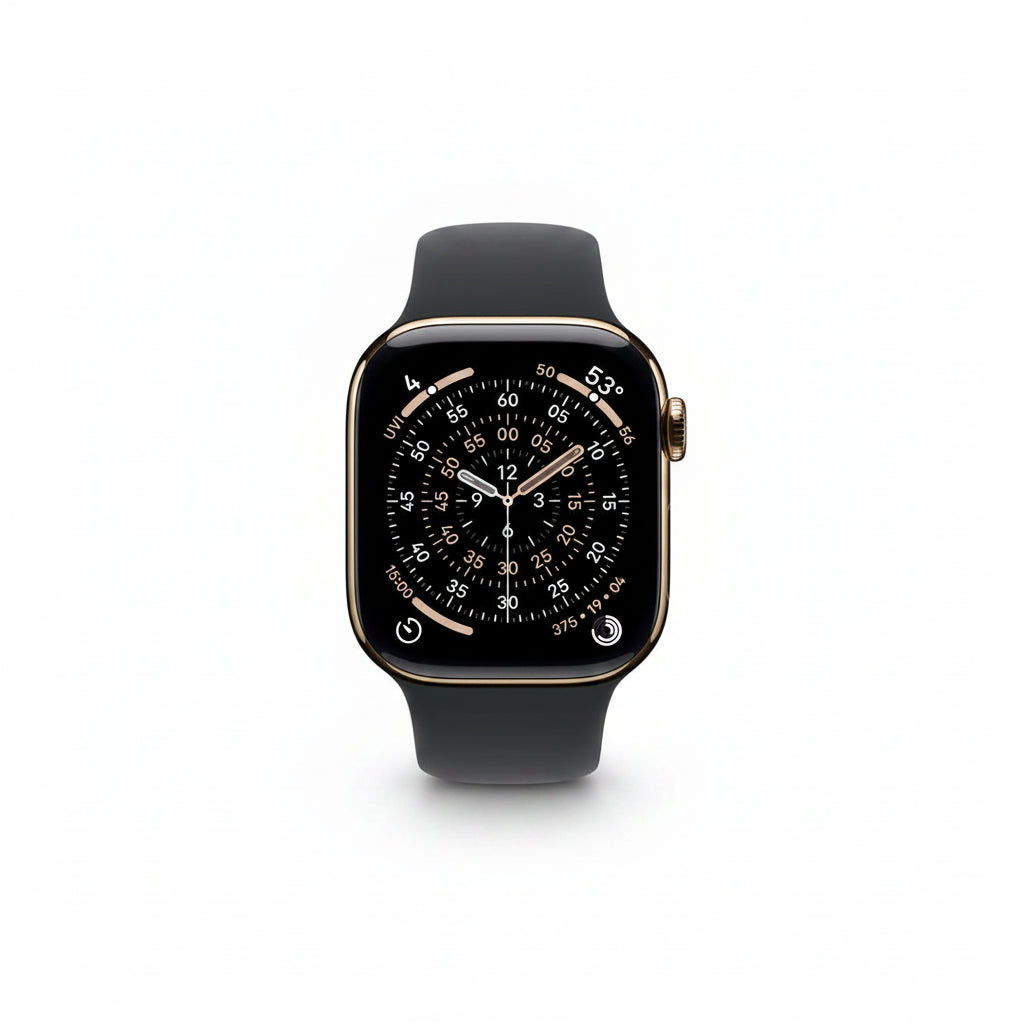 Apple Watch Series 9, GPS + Callular With Stainless Steel / ساعة أبل سيريز 9، مزودة بنظام تحديد المواقع العالمي (GPS) ووظيفة الاتصال، مصنوعة من الفولاذ المقاوم للصدأ.
