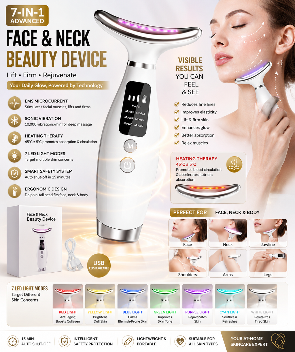 7 in 1 Multi-Function Facial Massager