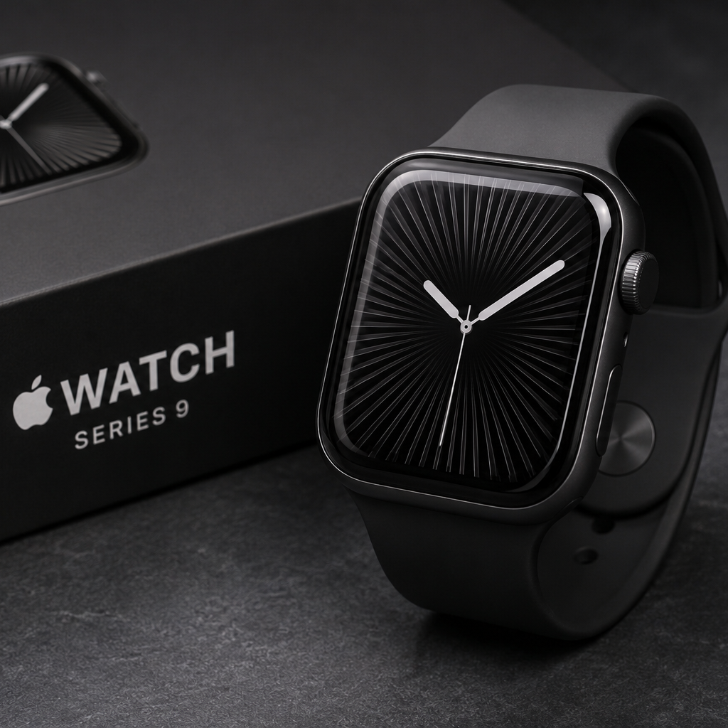Apple Watch Series 9, GPS + Callular With Stainless Steel / ساعة أبل سيريز 9، مزودة بنظام تحديد المواقع العالمي (GPS) ووظيفة الاتصال، مصنوعة من الفولاذ المقاوم للصدأ.